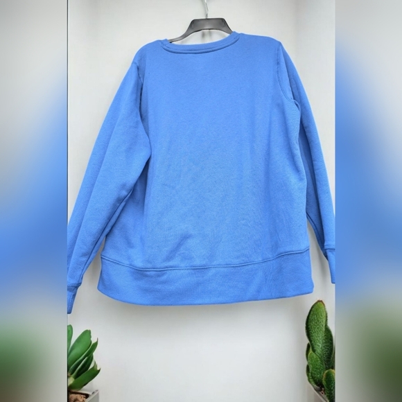 Tek Gear Ultrasoft Fleece Crewneck Sweatshirt Blue, Size: L (EUC) - Picture 4 of 7
